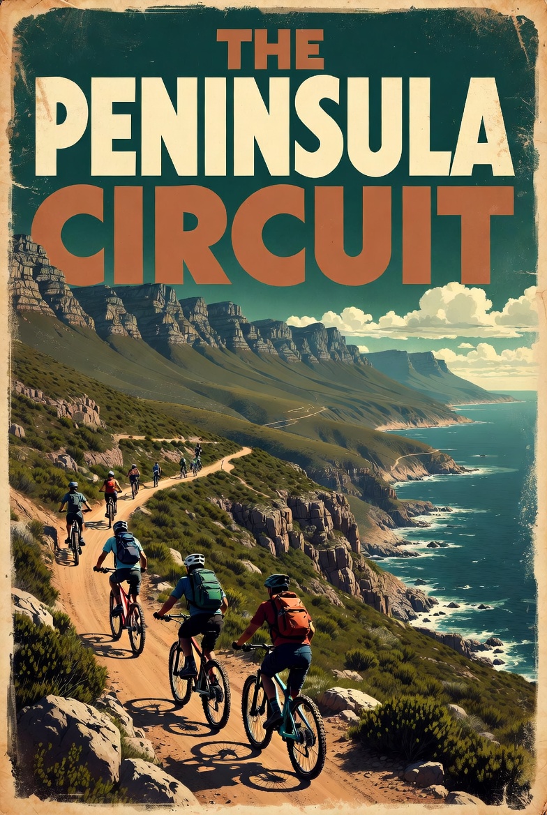 Mountain biker on Western Cape trail